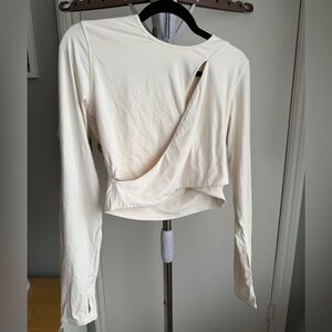 Stori Long Sleeve Crop Top- Cream